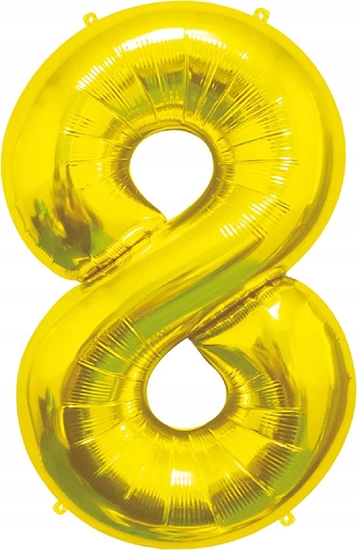 Picture of GoDan Balon foliowy B&C Cyfra 8, zota, 85 cm