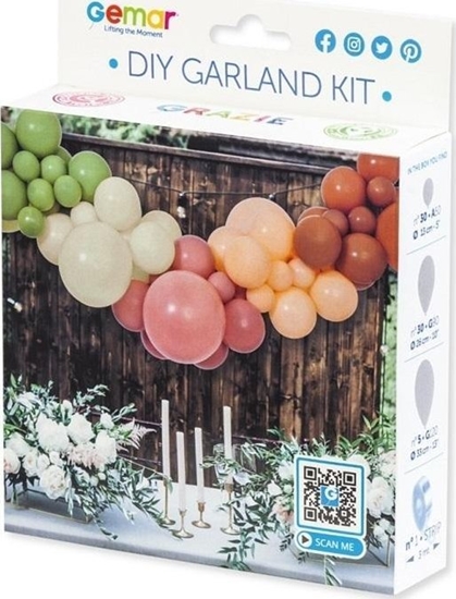 Изображение GoDan Girlanda balonowa DIY Boho 65 balonów + tama