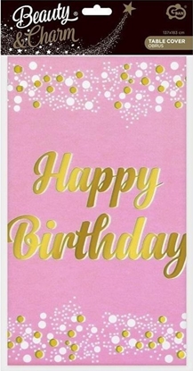 Attēls no GoDan Obrus foliowy B&C Happy Birthday ró 137x183cm