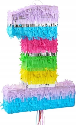 Attēls no GoDan Piniata cyfra 1 pastelowa 50x35x7.5cm