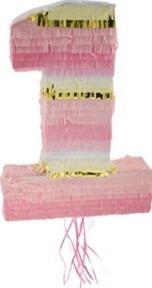 Attēls no GoDan Piniata Jedynka róowa 50x35x7.5cm