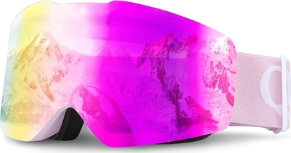 Picture of Gogle narciarskie Qunature Pink bezramkowe - róowe