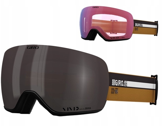 Picture of Gogle zimowe GIRO ARTICLE II CAMP TAN CASSETTE (Szyba lustrzana kolorowa VIVID-Carl Zeiss SMOKE 19-42% S2 + Szyba lustrzana kolorowa VIVID-Carl Zeiss INFRARED 50% S1) (NEW 2023/2024)