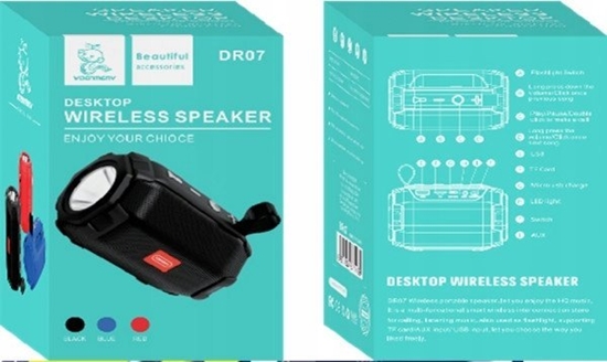 Picture of Gonik Denmen GONIK BLUETOOTH SPEAKER DENMEN 3W CZARNY TF BT 5.0 ROZMOWY DR07