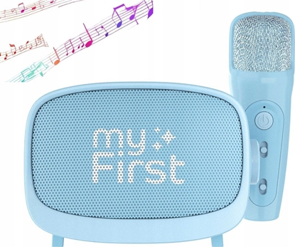 Picture of Gonik Mikrofon Zestaw 2w1 Karaoke Na Bluetooth Aux Microsd Dla Dziecka / Myfirst Voice 2/ Niebieski