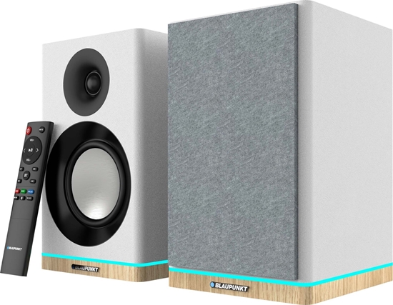 Picture of GONIKI PÓKOWE BS-60WH LED BIAE (BLUETOOTH, 2x90W, RCA, USB, OPTYCZNE, BASS-REFLEX, PILOT)