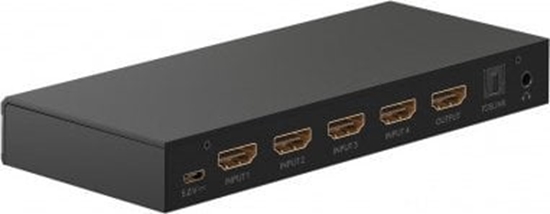 Изображение Goobay Przecznik HDMI 4 do 1 z wyjciem audio
