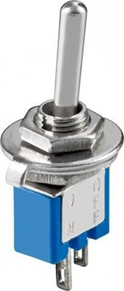 Изображение Goobay Przecznik przeczny subminiaturowy, ON - OFF, 2 styki, niebieska obudowa