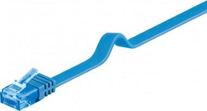 Picture of Goobay Wentronic goobay - Patch- Cable - RJ- 45 (M) to RJ- 45 (M) - 2,0m - UTP - CAT 6a - shaped, flat - blue (96317)