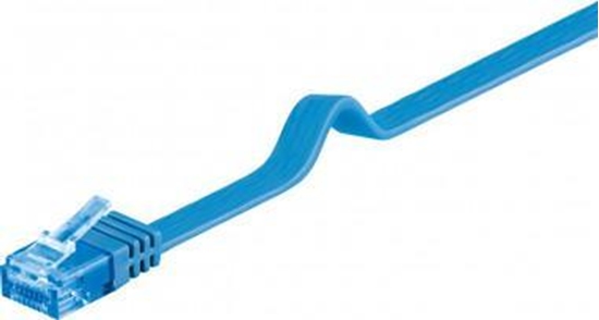 Picture of Goobay Wentronic goobay - Patch- Cable - RJ- 45 (M) to RJ- 45 (M) - 2,0m - UTP - CAT 6a - shaped, flat - blue (96317)
