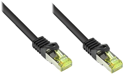 Attēls no Good Connections RJ45 Patch Cable with Cat.7 Raw Cable and Snap-in Protection (RNS®), S / FTP, PiMF, Halogen Free, 600MHz, OFC, Black, 15m, Good Connections® (8070R-150S)