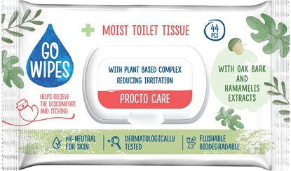 Attēls no GOWIPES WET WC PAPER PROCTO CARE 44PCS
