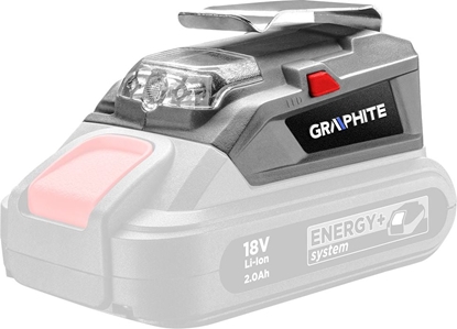 Attēls no Graphite Latarka akumulatorowa 18V Li-lon Energy+ z wyjciem USB 58G025