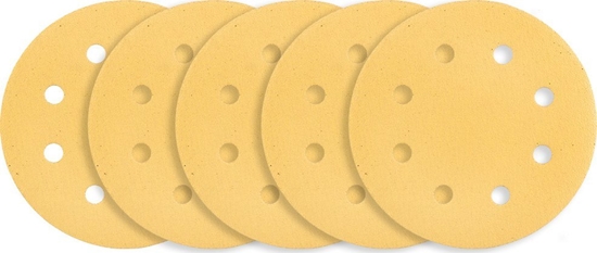 Picture of Graphite Papier cierny na rzep 180 mm, K120, 5 szt., z 8 otworami do szlifierki 59G263