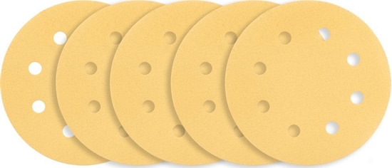 Picture of Graphite Papier cierny na rzep 180 mm, K180, 5 szt., z 8 otworami do szlifierki 59G263