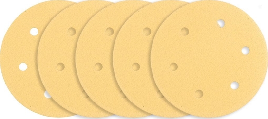 Picture of Graphite Papier cierny na rzep 225 mm, K120, 5 szt., z 6 otworami do szlifierki 59G264, 59G265