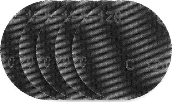 Picture of Graphite Siatka cierna do gipsu na rzep 180 mm, K120, 5szt do szlifierki 59G263