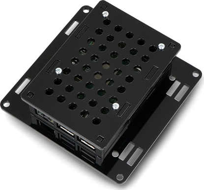 Picture of Gravlaser Obudowa do Raspberry Pi 5 Vesa v2 do montau na monitor - czarna}