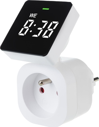 Attēls no GreenBlue Wcznik czasowy - timer cyfrowy GreenBlue,  max. obcienie 16A, IP20, GB610 E