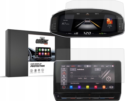 Изображение GrizzGlass Folia ceramiczna GrizzGlass CarDisplay Protection do Cupra Leon 10" 2020 [2w1]
