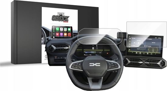 Изображение GrizzGlass Folia ceramiczna GrizzGlass CarDisplay Protection do Dacia Spring 10" 2024 [2w1]