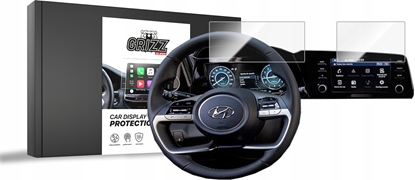 Изображение GrizzGlass Folia ceramiczna GrizzGlass CarDisplay Protection do Hyundai Elantra CN7 8" [2w1]
