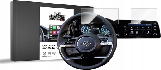 Изображение GrizzGlass Folia ceramiczna GrizzGlass CarDisplay Protection do Hyundai Elantra CN7 8" [2w1]