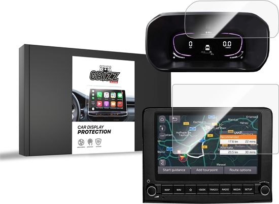 Изображение GrizzGlass Folia ceramiczna GrizzGlass CarDisplay Protection do Kia Stonic 8" 2022-2024 [2w1]