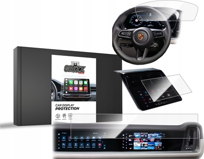 Изображение GrizzGlass Folia ceramiczna GrizzGlass CarDisplay Protection do Porsche Panamera 3 12,3" + 10,9 2024 [3w1]