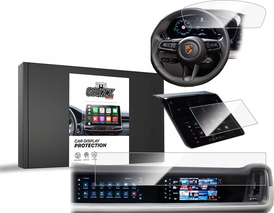 Изображение GrizzGlass Folia ceramiczna GrizzGlass CarDisplay Protection do Porsche Panamera 3 12,3" + 10,9 2024 [3w1]