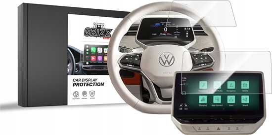 Изображение GrizzGlass Folia ceramiczna GrizzGlass CarDisplay Protection do Volkswagen ID. Buzz 10" [2w1]