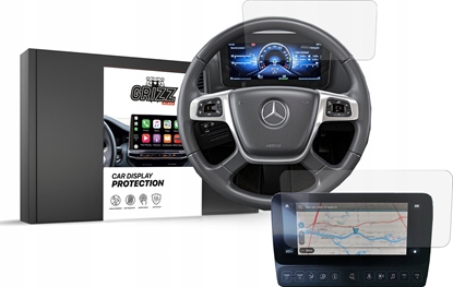 Изображение GrizzGlass Folia matowa GrizzGlass CarDisplay Protection do Mercedes Actros 2018 [2w1]