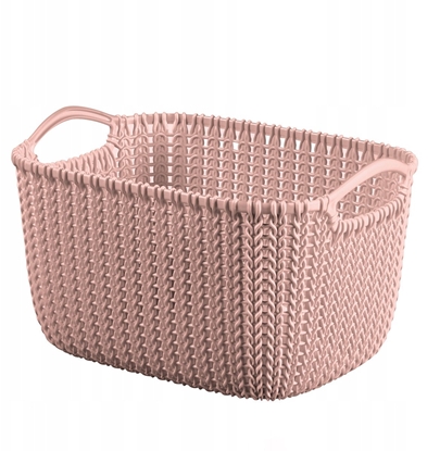Attēls no Grozs Knit S taisnsturis 8L 30x22x17cm roza  3253924849683