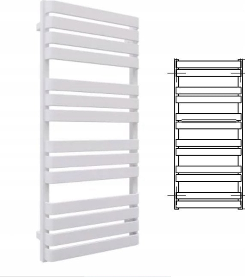 Picture of Grzejnik RED COTONN 915/500 \ RAL 9016, pod. ZS Moc 440W