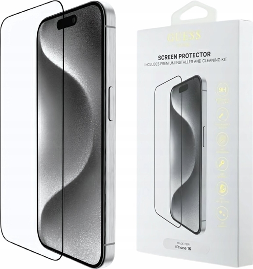 Picture of Guess Screen Protector 2.5D for iPhone 16 Pro Max / Black