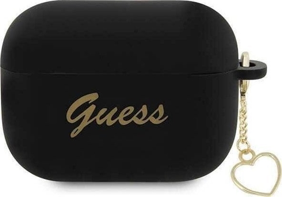 Изображение Guess Etui Guess GUAP2LSCHSK Apple AirPods Pro 2 cover czarny/black Silicone Charm Heart Collection