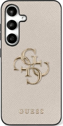 Attēls no Guess Grained Big 4G Logo Small Classic Logo Case for Samsung Galaxy S25 Ultra beige