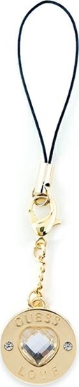 Изображение Guess Guess zawieszka GUCPMHGLD Phone Strap Heart Diamond Charm with Rhinestones