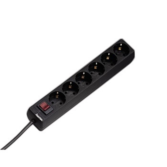 Picture of Hama 00030394 surge protector Black 6 AC outlet(s) 230 V 1.4 m