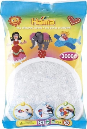 Picture of Hama Beads Hama Beads 201-19, Transparent, Round bead, 3000 pc(s)