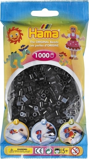 Picture of Hama Beads Hama midi perler 1000stk sort