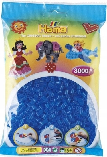 Picture of Hama midi perler 3000stk tr. blå