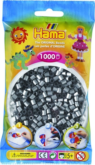 Picture of Hama Midi-Perlen 1000 Stück Silber - Nr. 207-62
