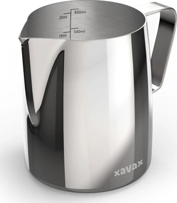 Изображение Hama XAVAX DZBANEK DO MLEKA ZE STALI NIERDZEWNEJ 600ML, Z MIARK I MIESZADEM BARISTA