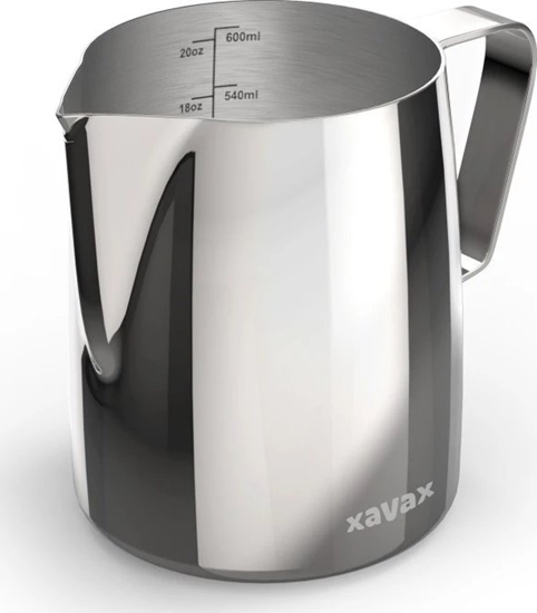Изображение Hama XAVAX DZBANEK DO MLEKA ZE STALI NIERDZEWNEJ 600ML, Z MIARK I MIESZADEM BARISTA