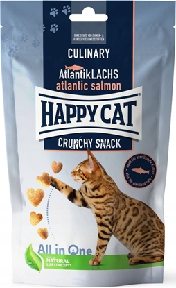 Picture of Happy Cat Crunchy Snack Atlantic salmon, przysmak, dla kotów, oso i groszek, 70g