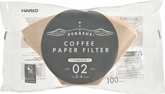 Picture of Hario Hario - Filtry papierowe brzowe PEGASUS 02 - 100 Sztuk