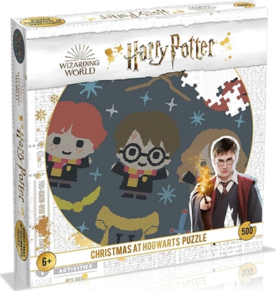 Attēls no Harry Potter Harry Potter - Puzzle 500 elementów w ozdobnym pudeku (Christmas at Hogwarts)