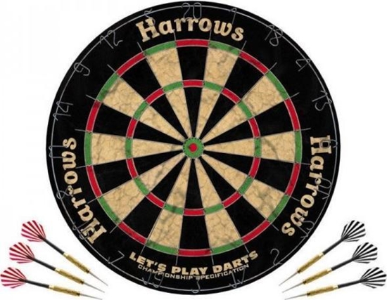 Picture of Harrows Zestaw Let's Play Darts Game Set / tarcza + rzutki