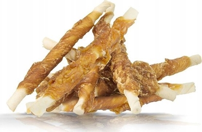 Attēls no Hau&Miau Pausesnack przysmak dla psa, patyk ze skóry owinity kurczakiem 1kg